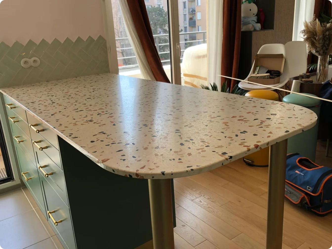 Réalisation marbre granit - INSTALLATION PLAN DE CUISINE