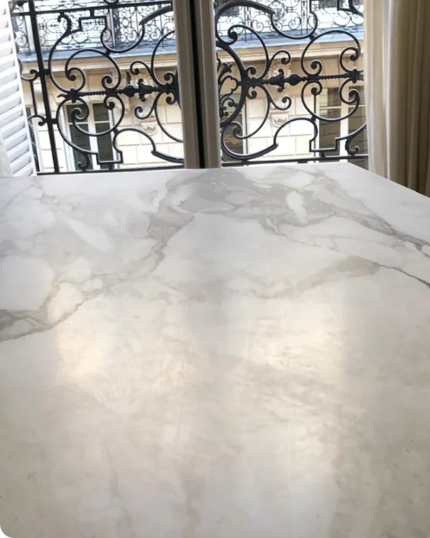 Réalisation marbre granit - RÉNOVATION TABLE - Avant