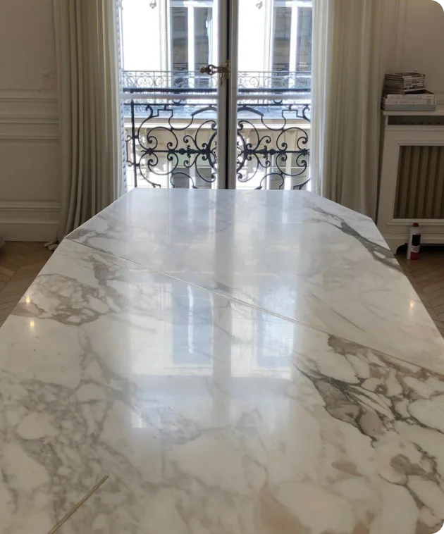 Réalisation marbre granit - RÉNOVATION TABLE - Après